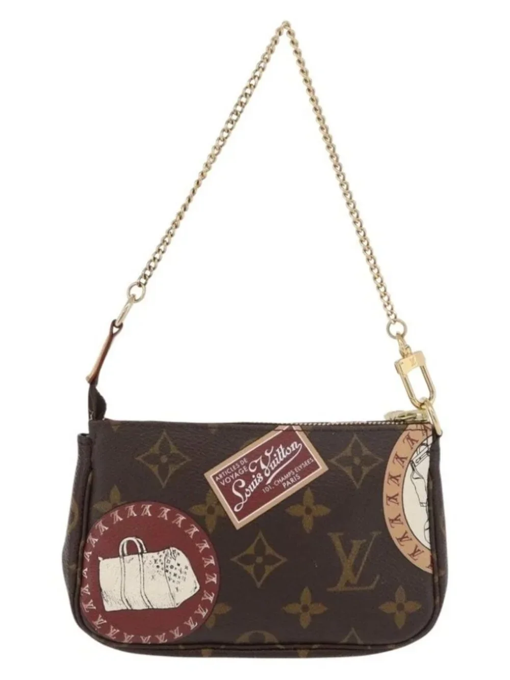 LOUIS VUITTON Monogram Patch Mini Pochette Accessoires Pouch M95804 Auth 181966V